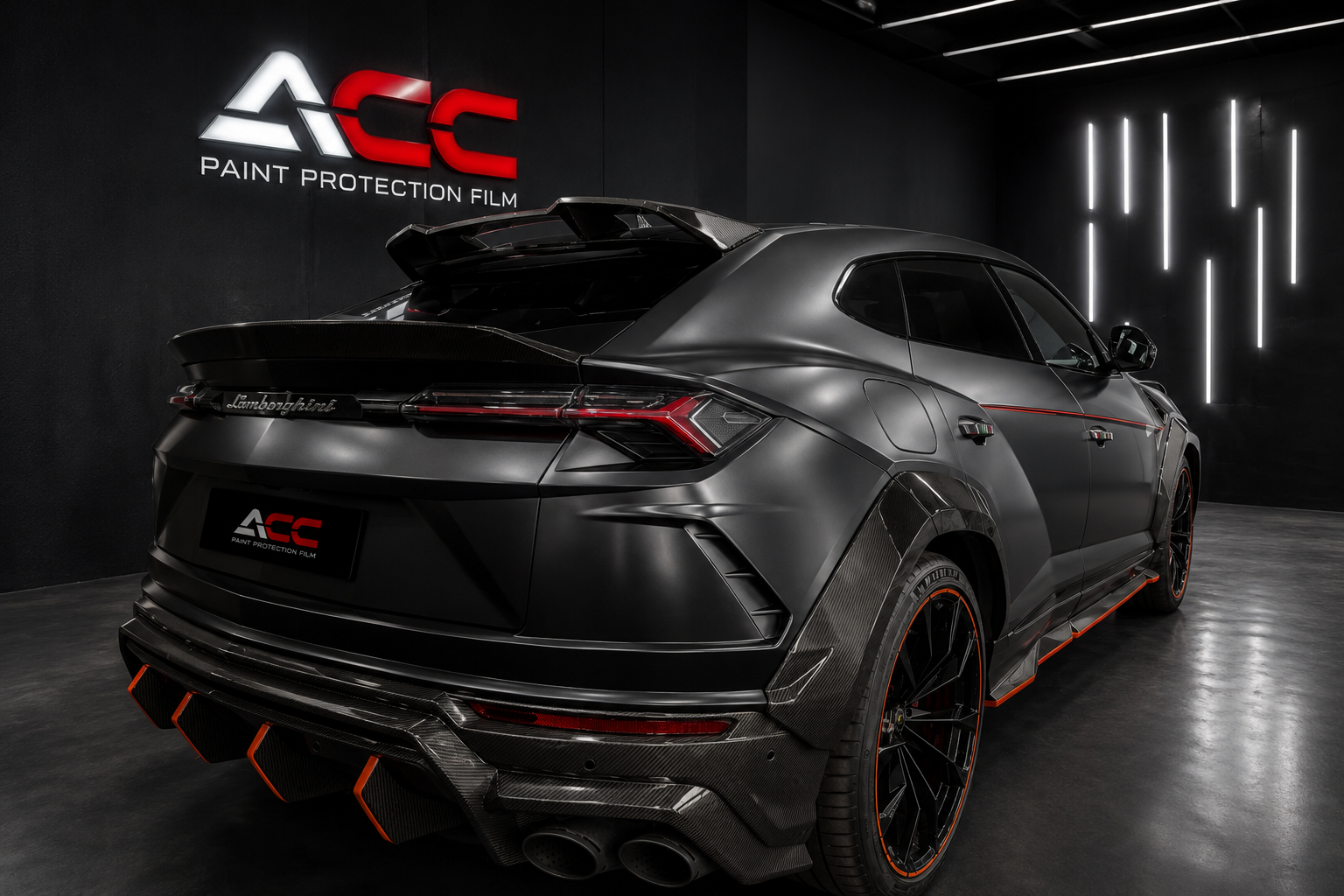 Lamborghini Urus avec film PPF ACC finition satinée
