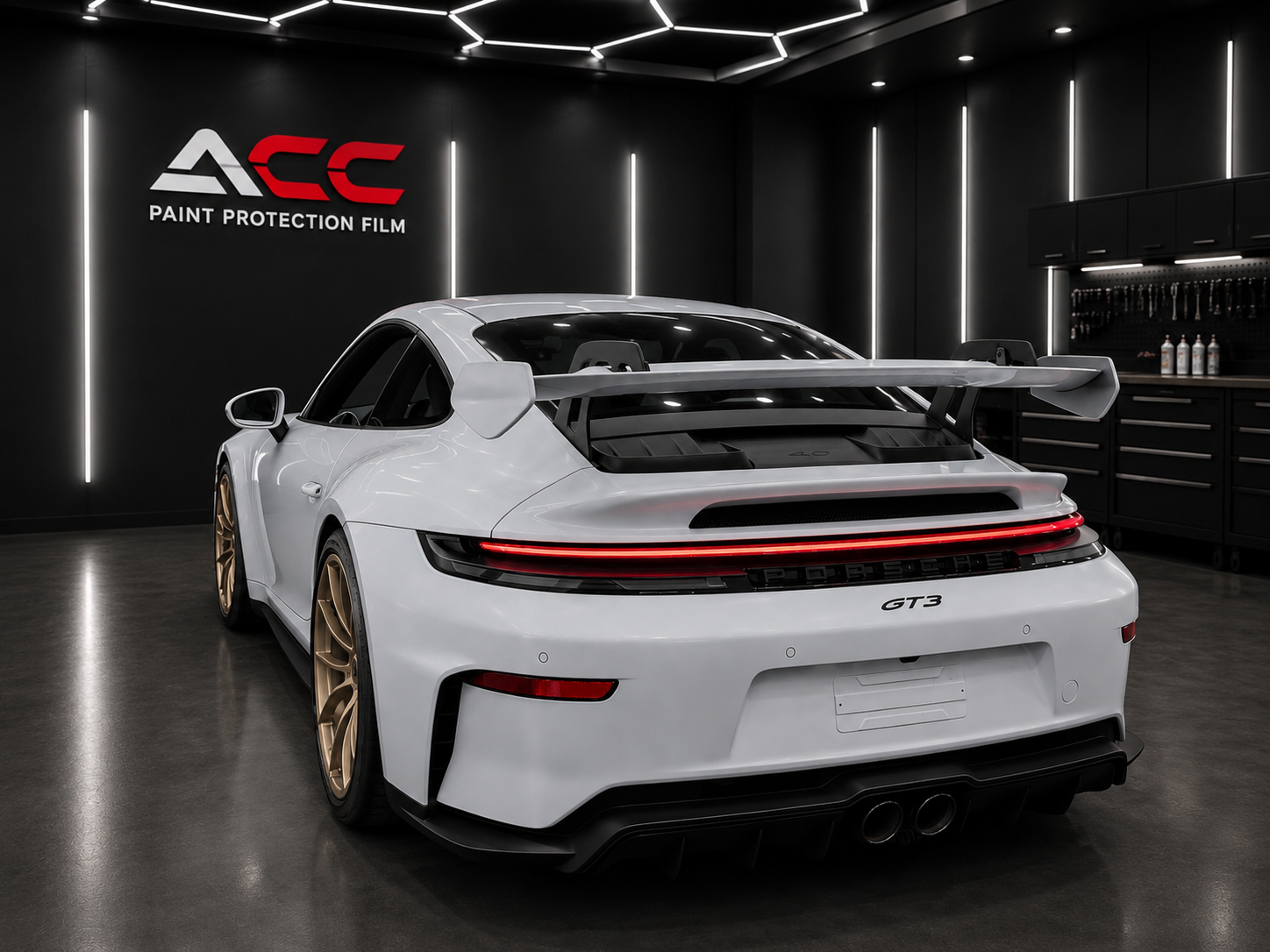 Porsche 911 GT3 avec film PPF ACC finition mate