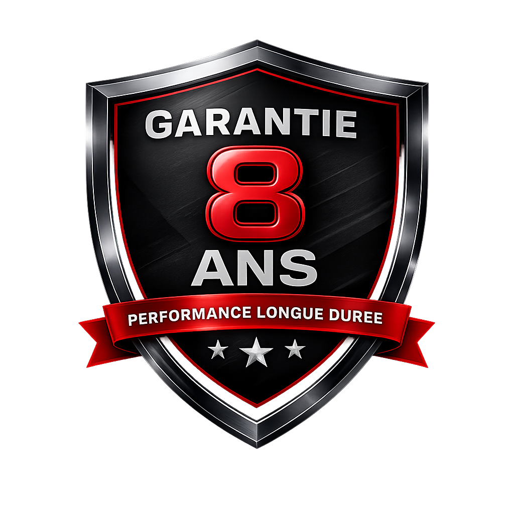 Badge Garantie 8 ans ACC Films — Performance Longue Durée